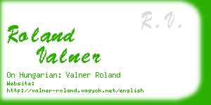 roland valner business card